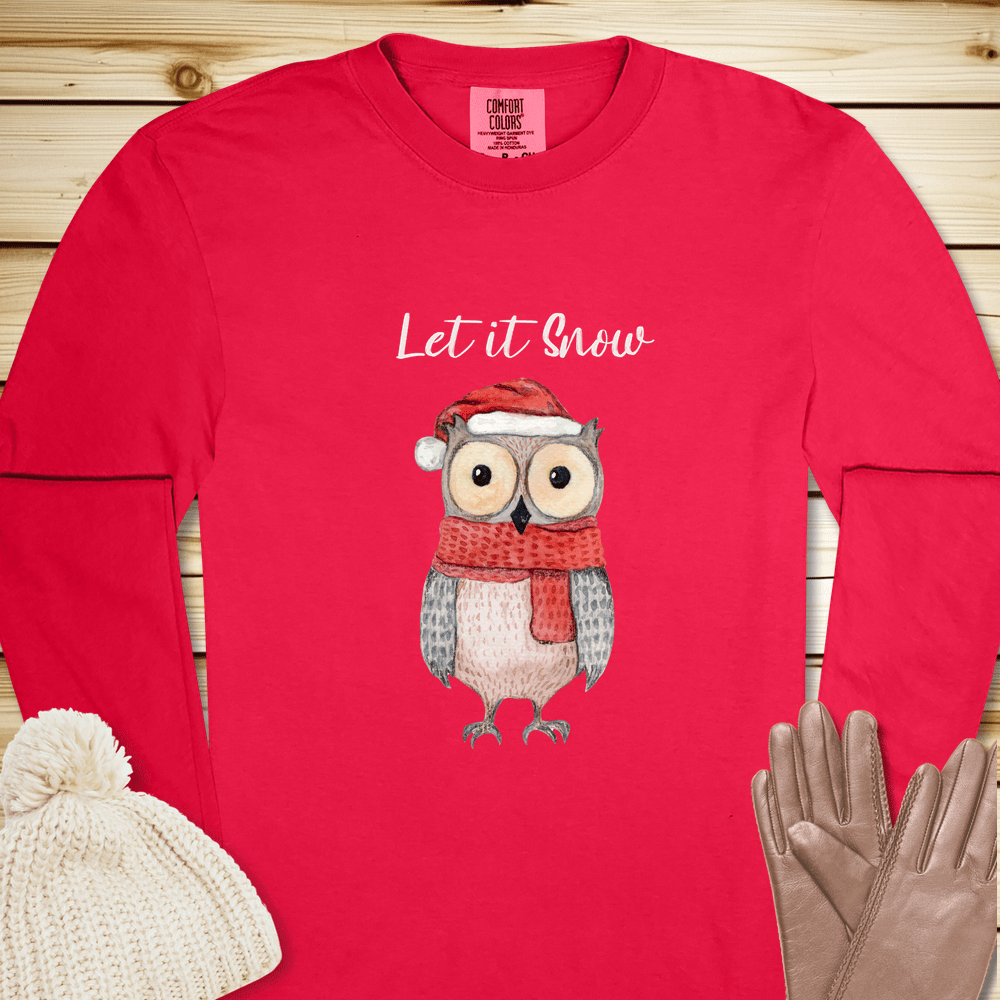 1723 Let It Snow Long Sleeve Tshirt - Red