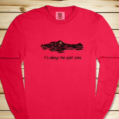 Its Always The Quiet Ones Relaxed Fit Tee - Red