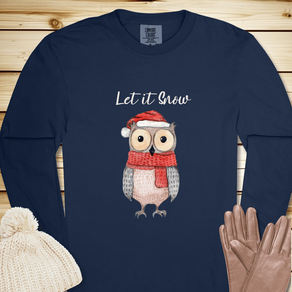 1723 Let It Snow Long Sleeve Tshirt - True Navy