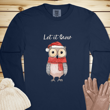 1723 Let It Snow Long Sleeve Tshirt - True Navy