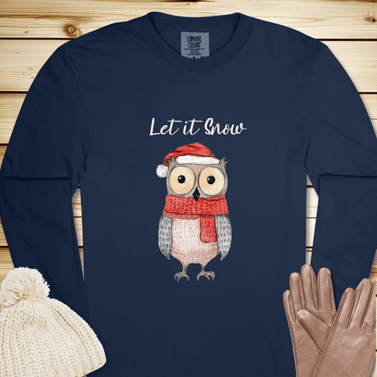 1723 Let It Snow Long Sleeve Tshirt - True Navy