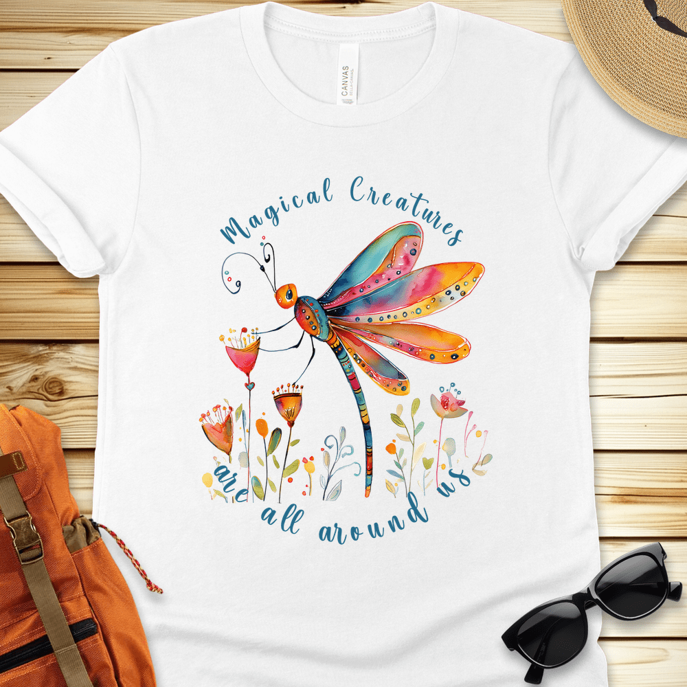 1935 Magical Dragonfly Tshirt - White