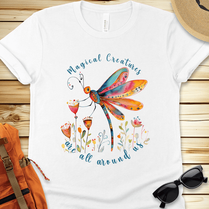 1935 Magical Dragonfly Tshirt - White