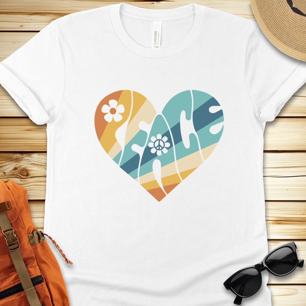 1938 Peace Heart Tshirt - White