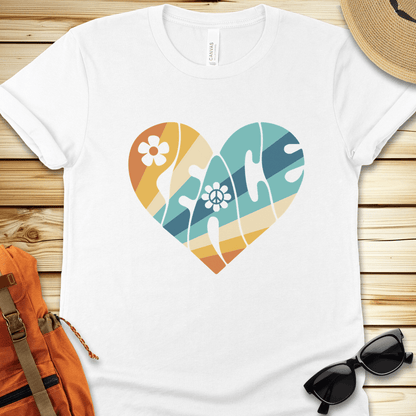 1938 Peace Heart Tshirt - White