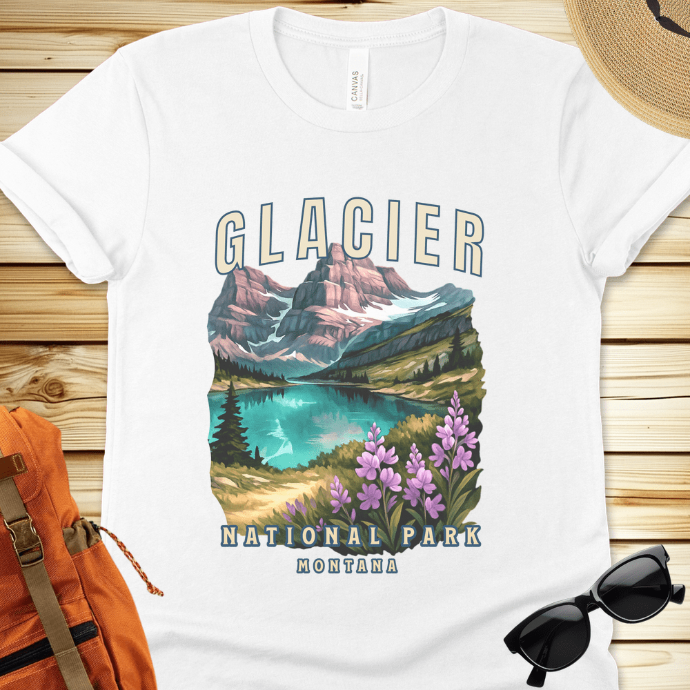 1448 Glacier National Park Tshirt - White