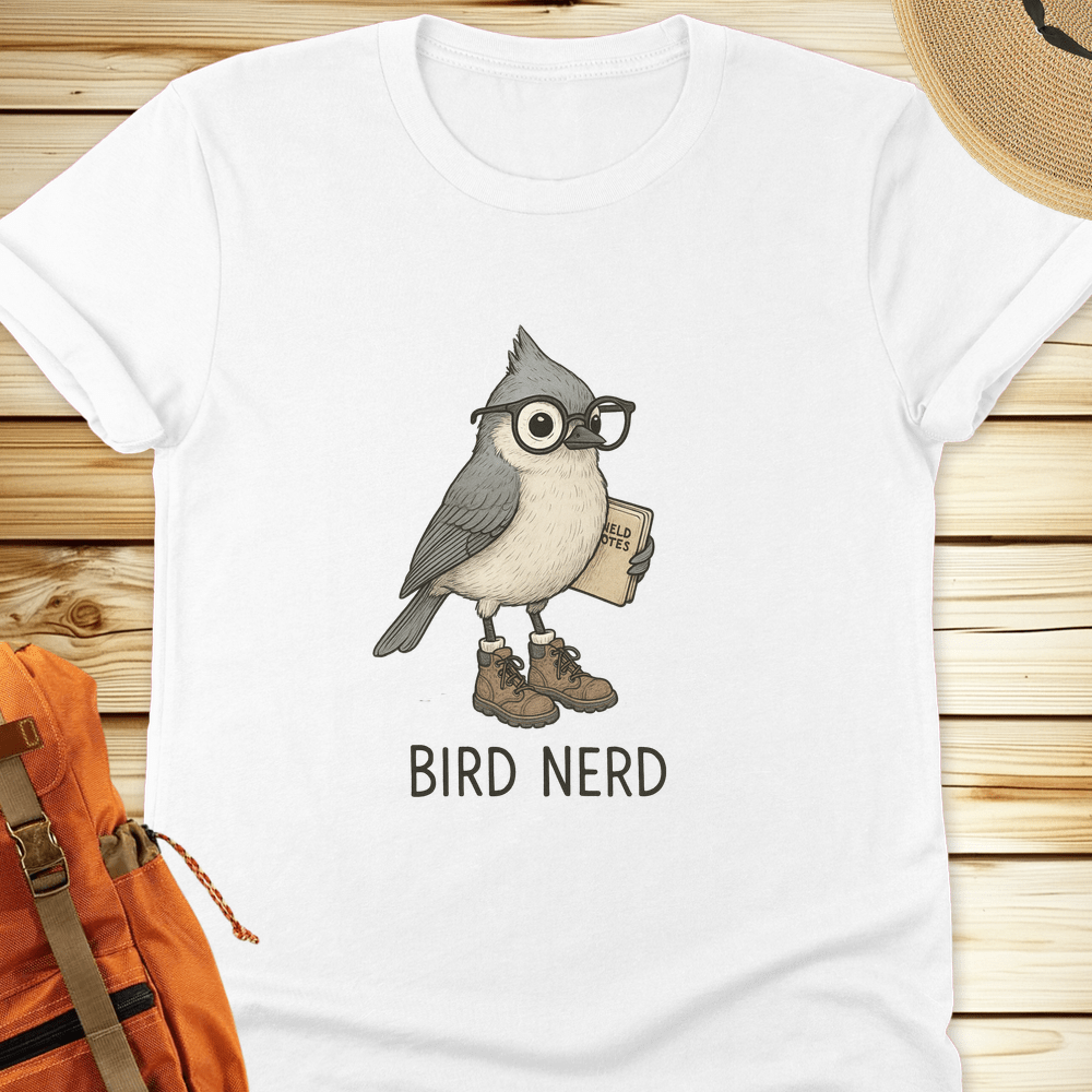 2010 Bird Nerd Tshirt - White