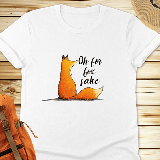 For Fox Sake Tshirt - White