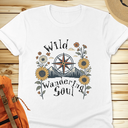2063 Sunflowers Compass Tshirt - White