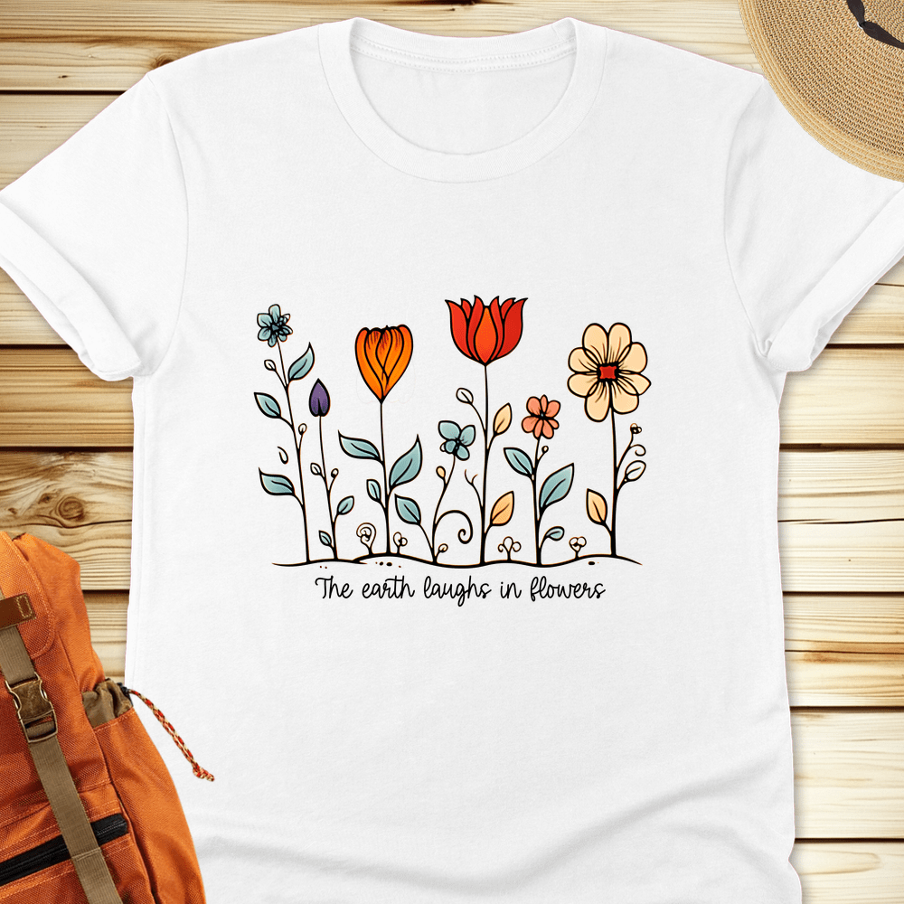 2064 Painted Sunflowers Tshirt - White