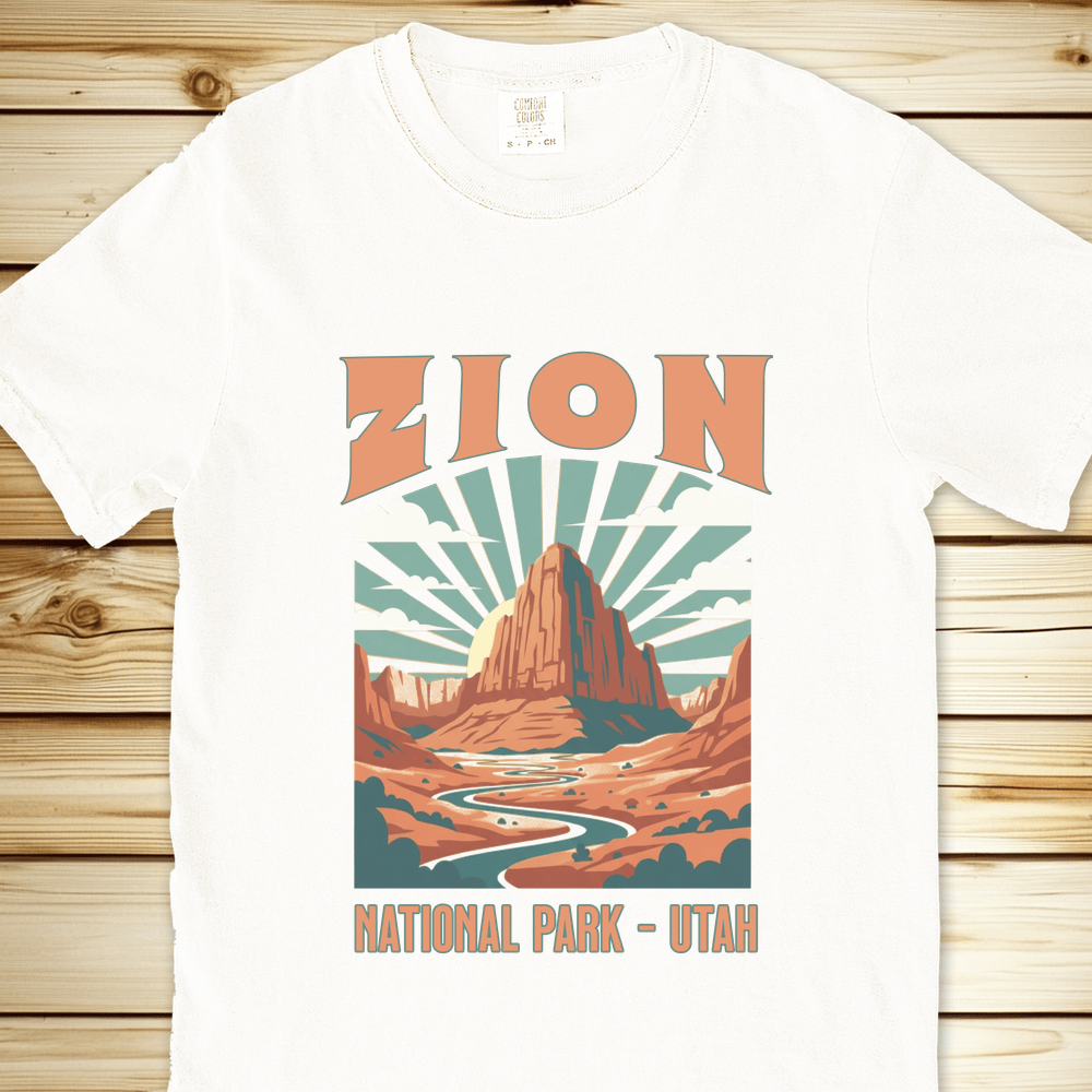 2257A Zion National Park Relaxed Fit Tee - White