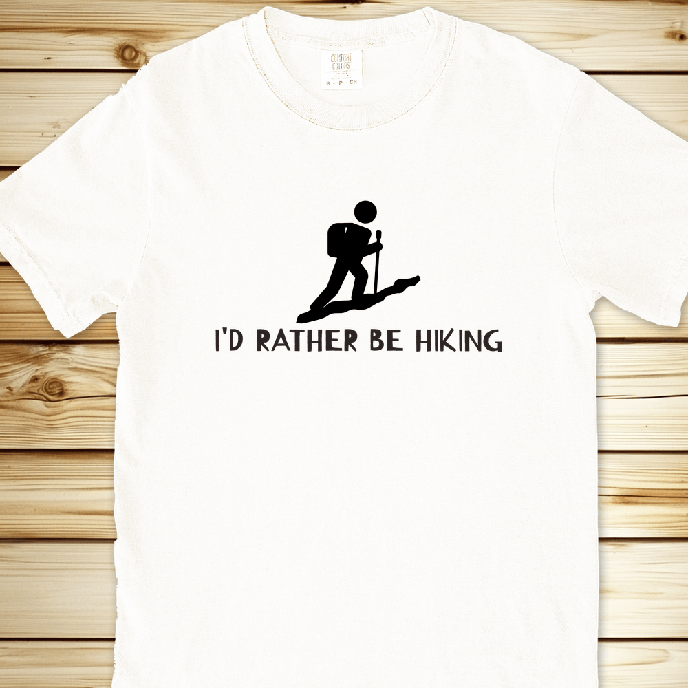 Id Rather Be Hiking Relaxed Fit Tee - White