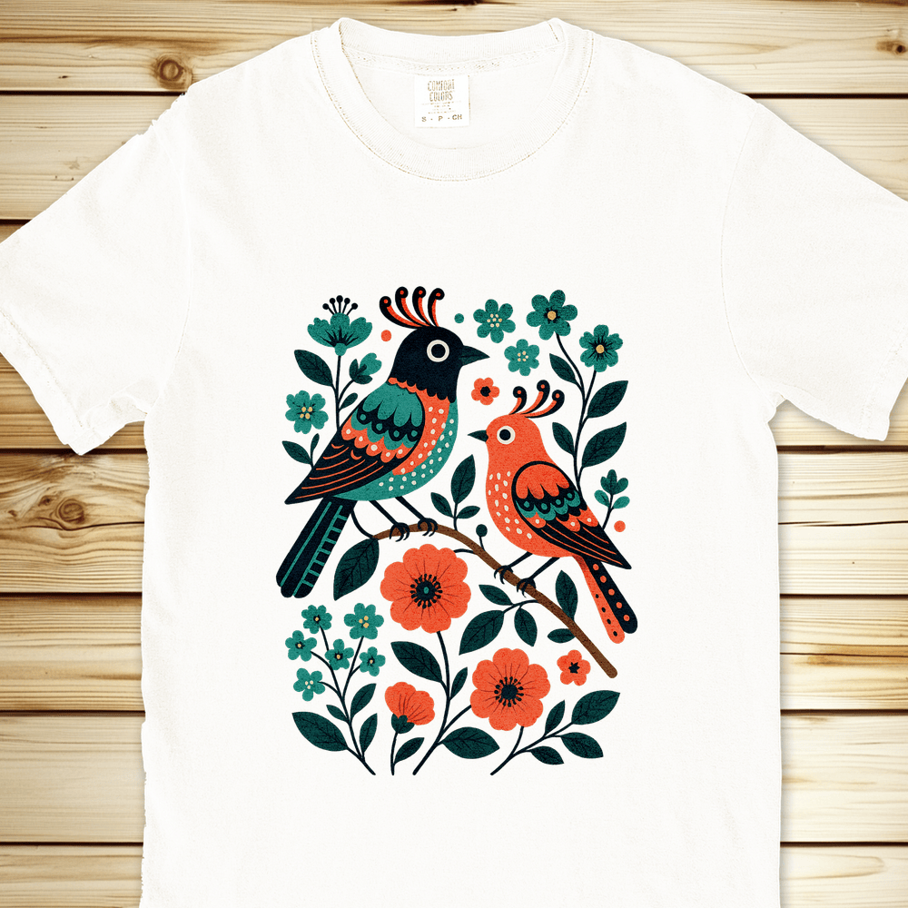 2276 Birds In Bramble - White