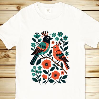 2276 Birds In Bramble - White