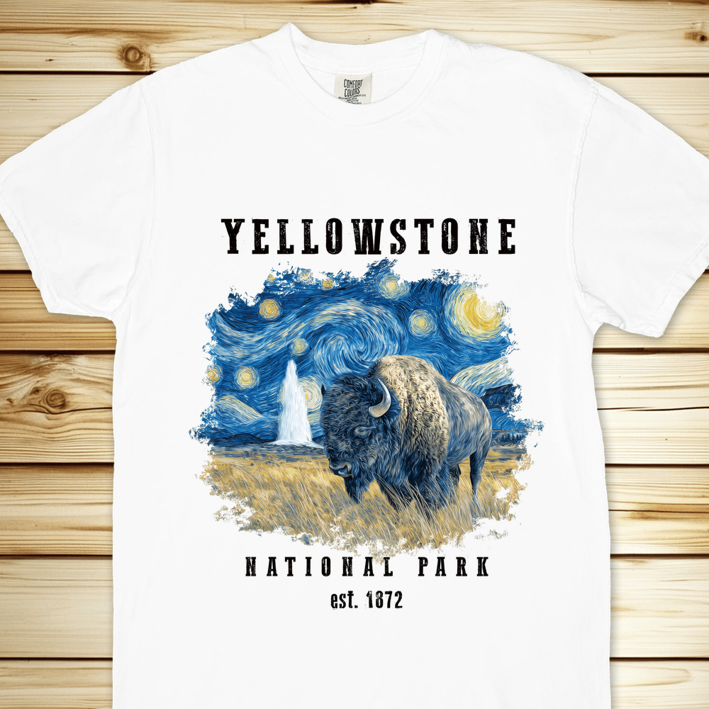 Yellowstone Starry Night Relaxed Fit Tee - White