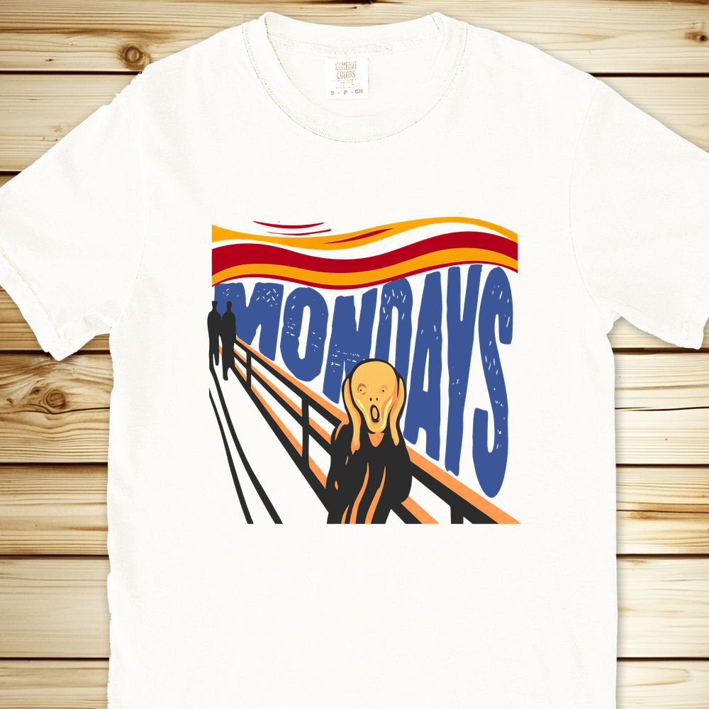 2317 Monday Scream Munchb Relaxed Fit Tee - White