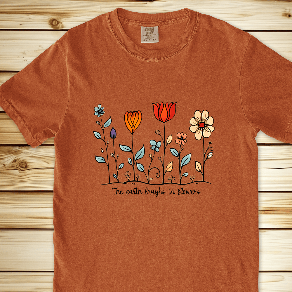 Painted Sunflowers Relaxed Fit Tee - Yam