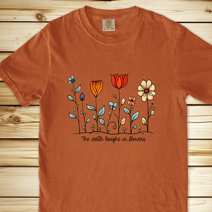 Painted Sunflowers Relaxed Fit Tee - Yam