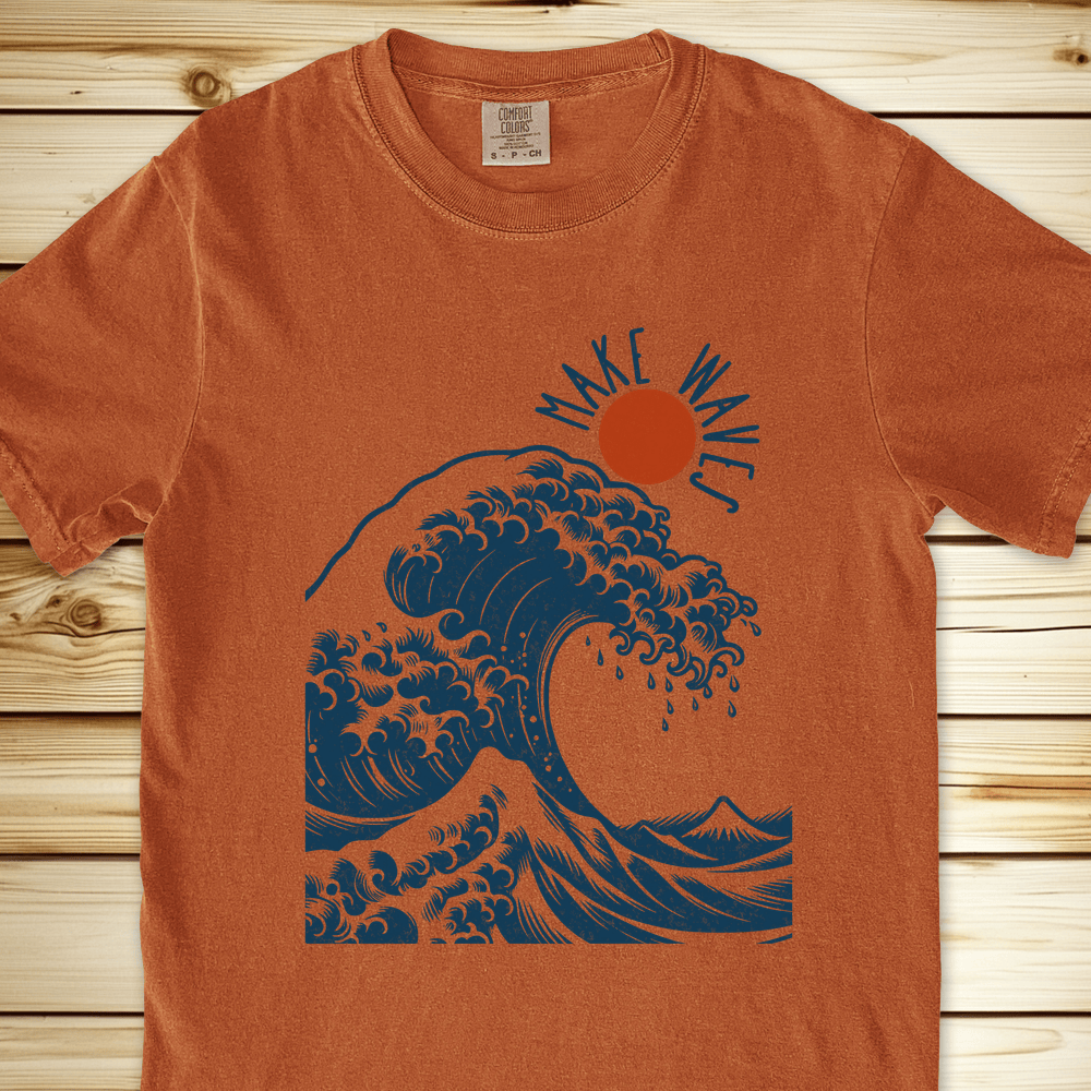 Hokusai Make Wave Relaxed Fit Tee - Yam