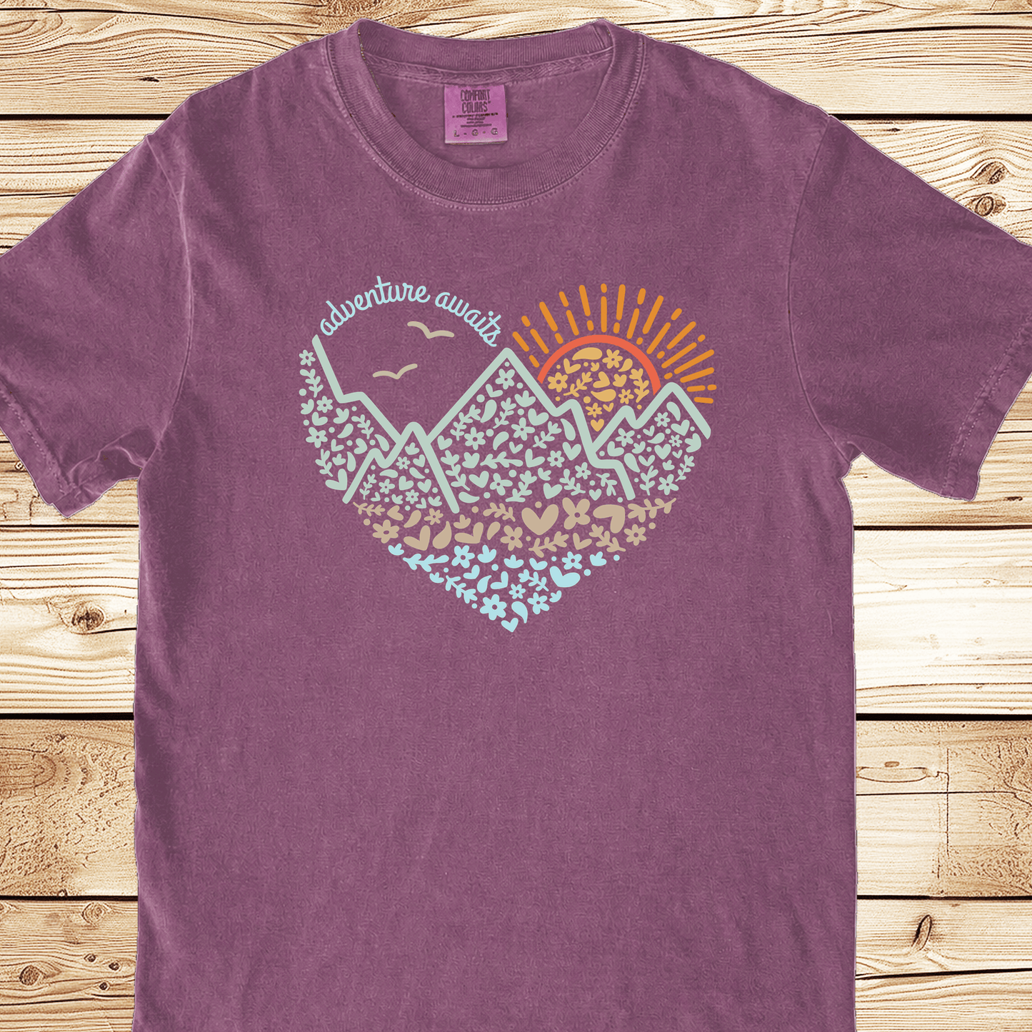 Adventure Awaits Heart Relaxed Fit Tee - Ramblin Road