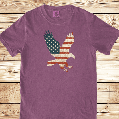 American Flag Eagle Relaxed Fit Tee - Ramblin Road
