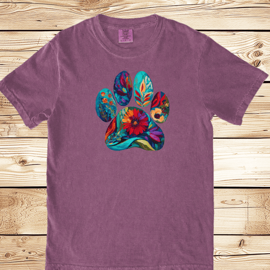 Artsy Pawprints Relaxed Fit Tee - Ramblin Road