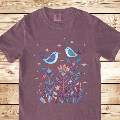 Birds In Twilight Relaxed Fit Tee - Ramblin Road