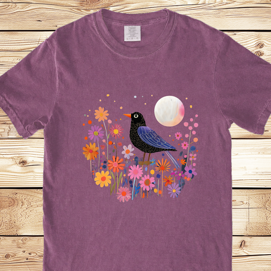Blackbird At Night Relaxed Fit Tee - Ramblin Road