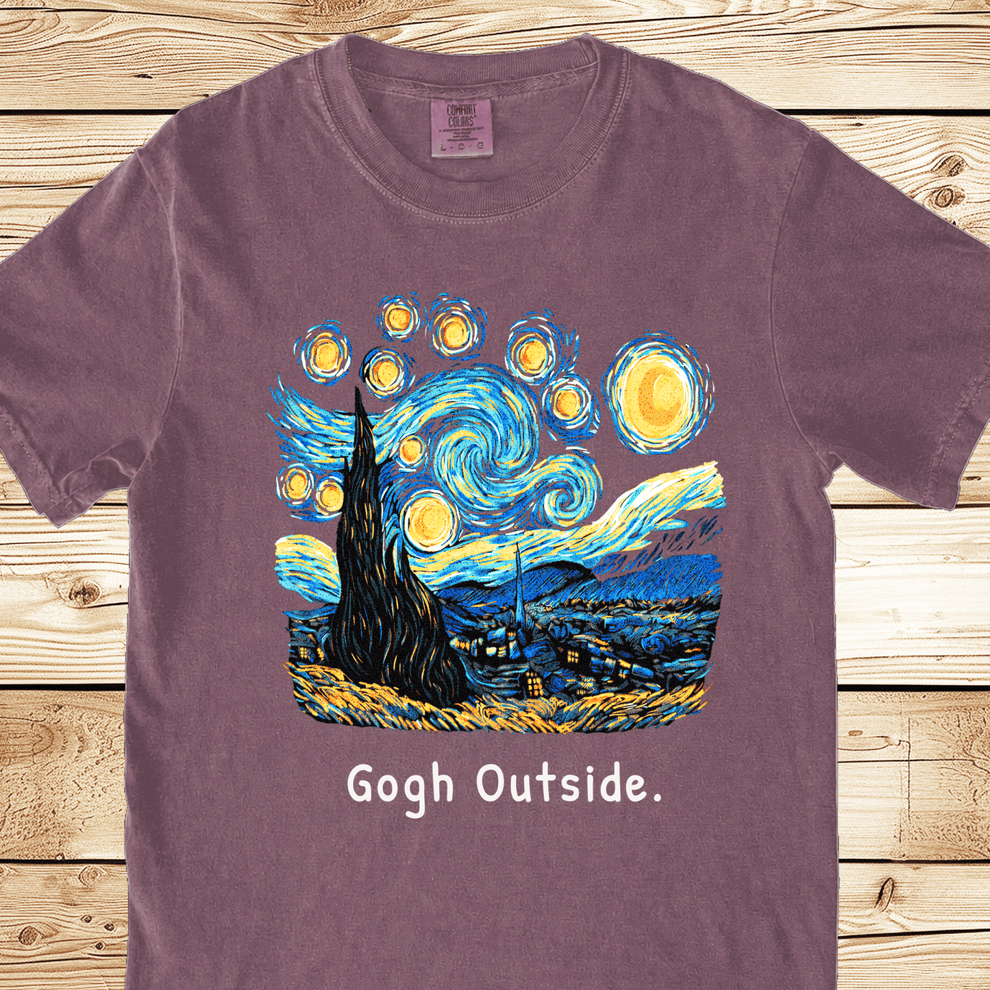 Gogh Outside Starry Night Relaxed Fit Tee - Ramblin Road