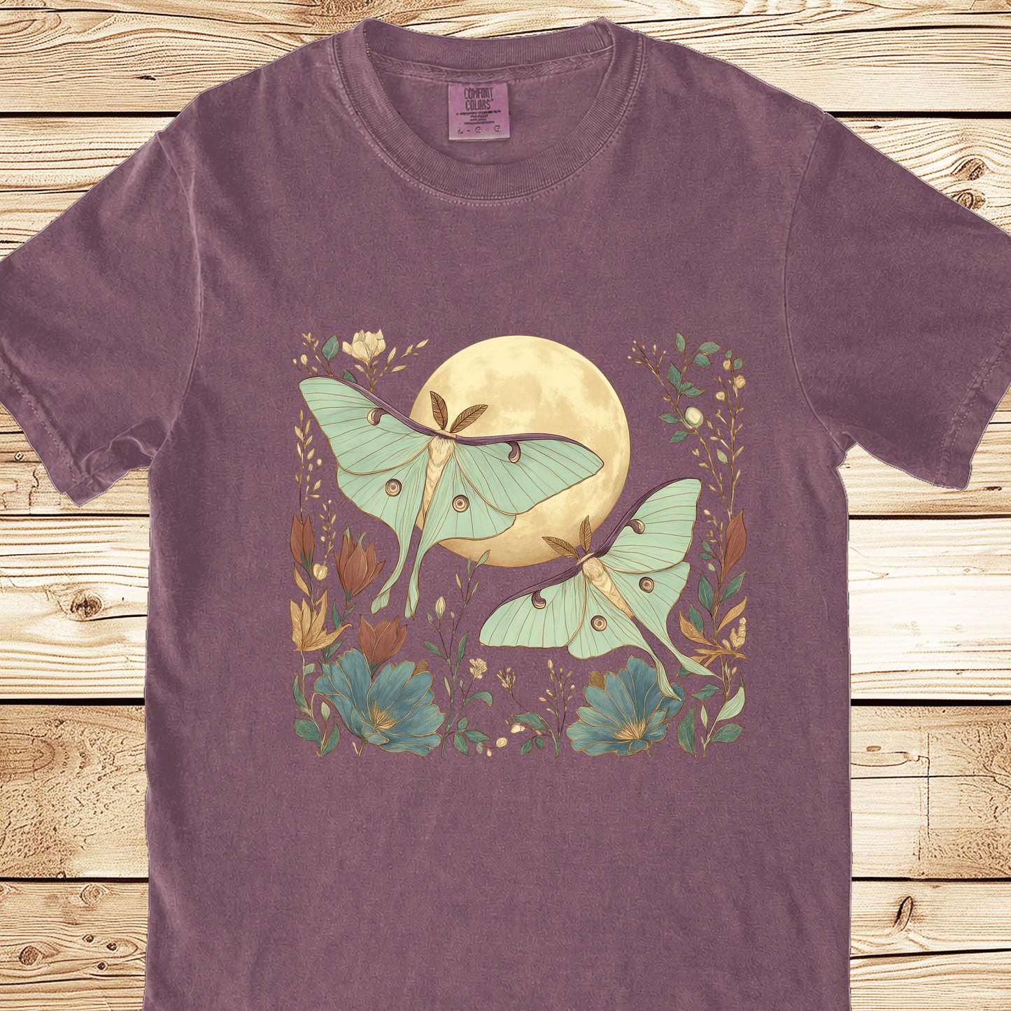 Mystical Green Moths Relaxed Fit Tee - Ramblin Road