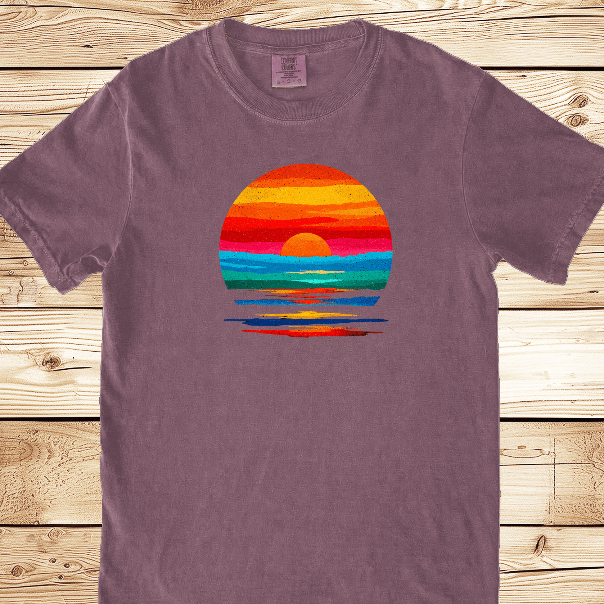 Rainbow Sunset Relaxed Fit Tee - Ramblin Road