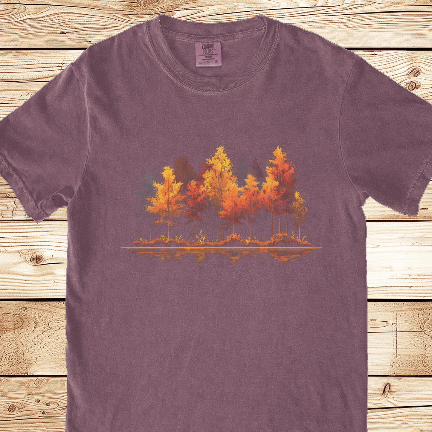 Trees Lake Reflection Relaxed Fit Tee - Ramblin Road